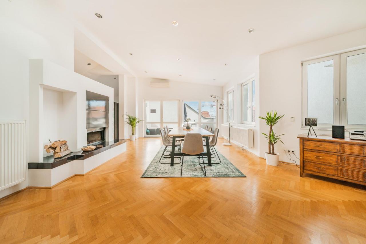 Penthouse Apartment - Sauna - Terrasse - Kamin - Ac Wien Eksteriør bilde