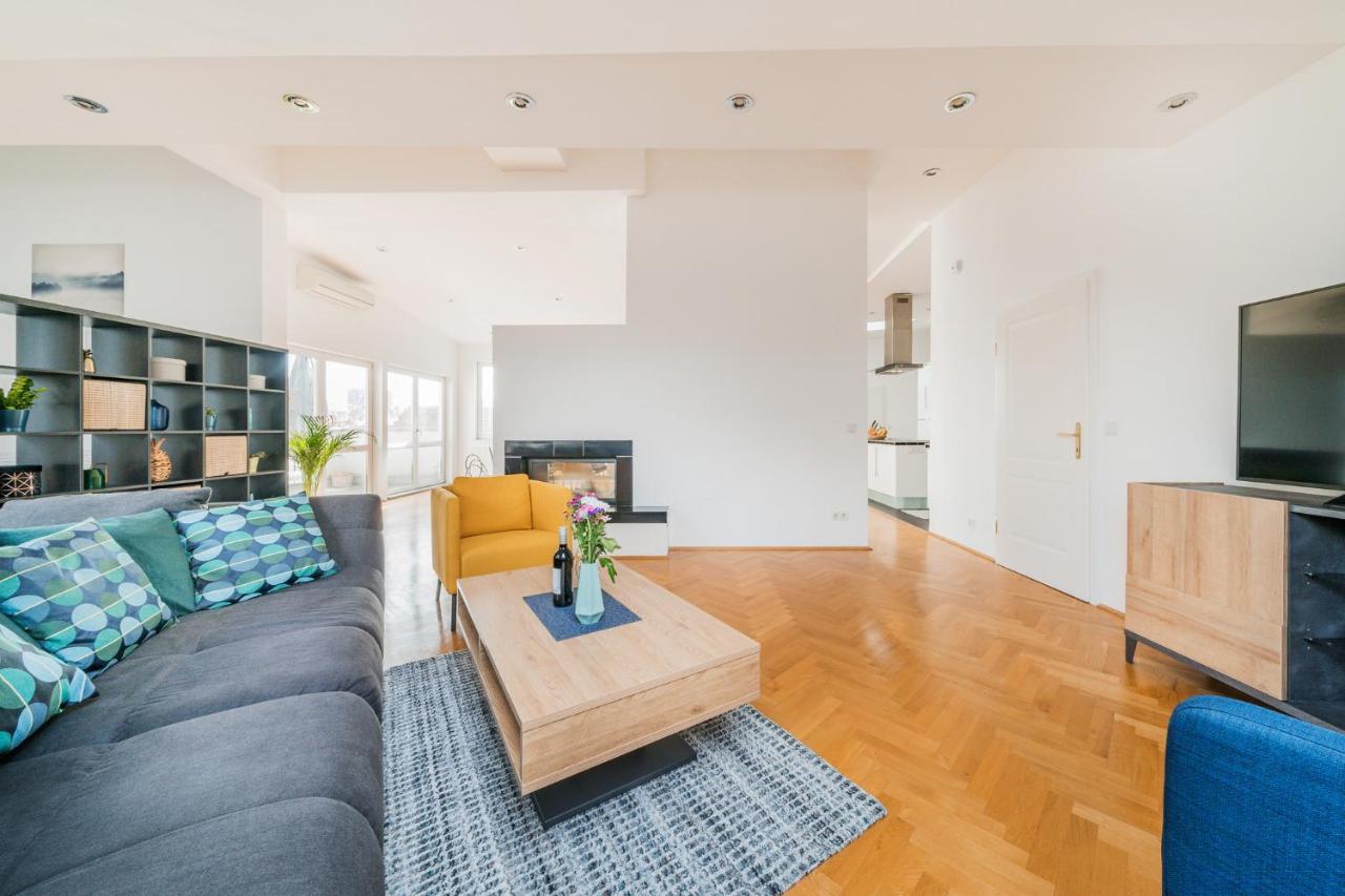 Penthouse Apartment - Sauna - Terrasse - Kamin - Ac Wien Eksteriør bilde