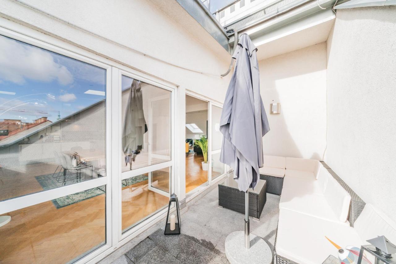 Penthouse Apartment - Sauna - Terrasse - Kamin - Ac Wien Eksteriør bilde