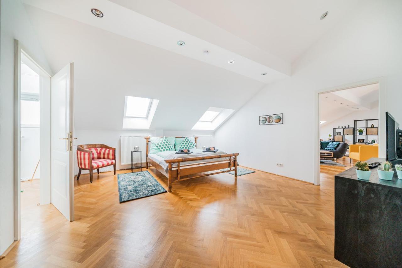 Penthouse Apartment - Sauna - Terrasse - Kamin - Ac Wien Eksteriør bilde